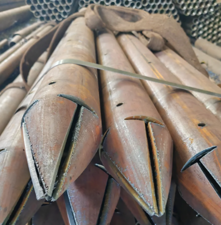 宿州出尖打孔加工无缝注浆钢花管注浆管厂家